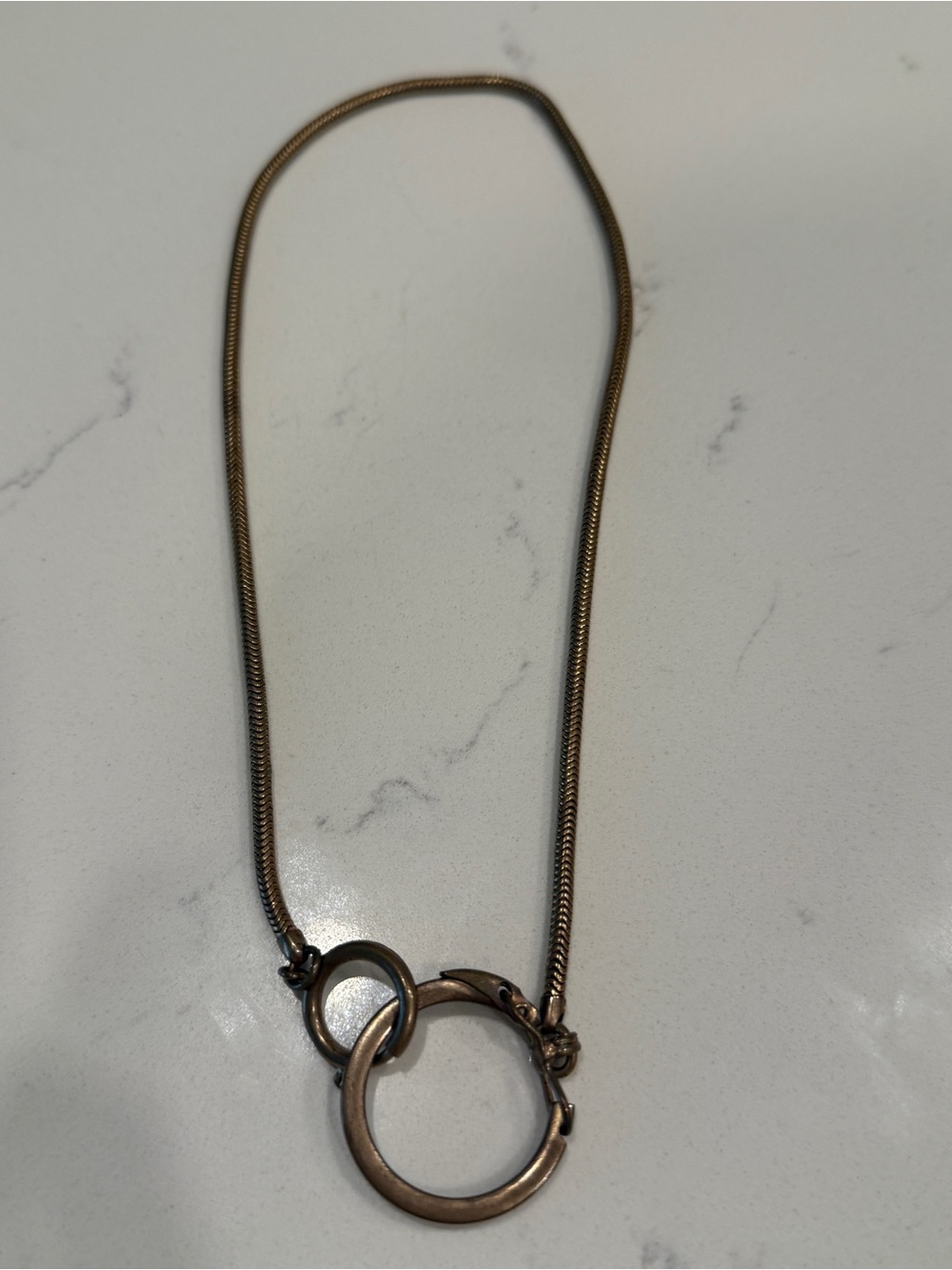 Gold-Tone Circle Intertwined Necklace